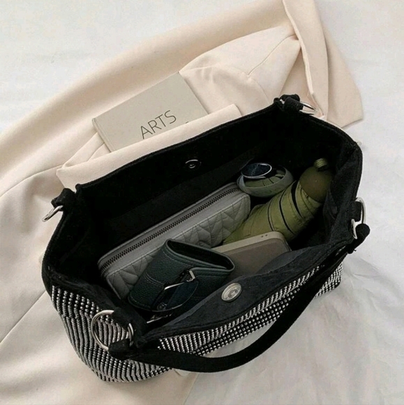 Large Capacity Women Bag, 2024 New Trendy Fashion Rhinestone High-End Commuter - Picture 6 of 7